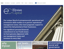 Tablet Screenshot of elysiancapital.com